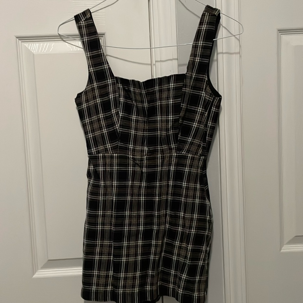 Plaid skort romper